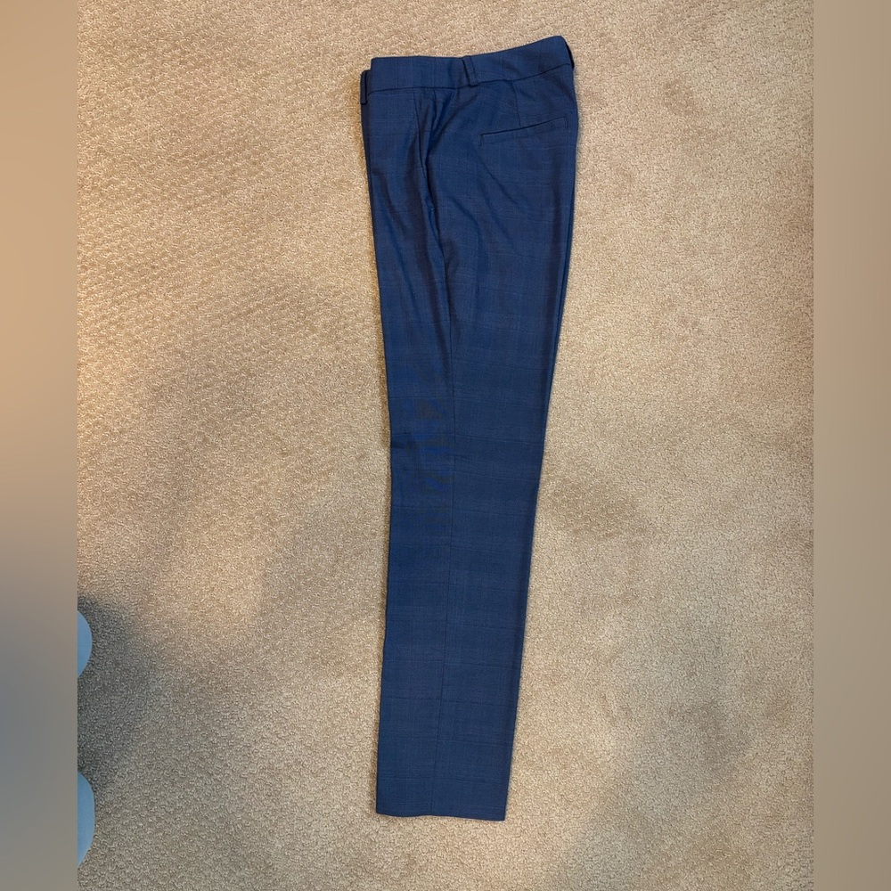Banana Republic Blue Plaid Cropped Pants